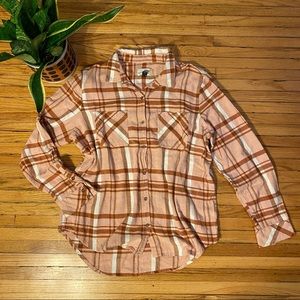 Universal Thread Flannel Shirt, Pink White Plaid, Target